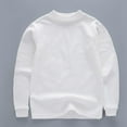 thumbnail image 3 of LNMQLPDBS Toddler Crewneck Sweatshirt Kids Long Sleeves Basic Layering Shirts Boys Girls Solid Color Classic Fitted Casual Tops for Everyday White 9-10 Years, 3 of 9