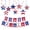 USA, variant on Red Blue Star Ornament 4th of July Holiday Hanging Decorations for Independence Day Memorial Day Party Home Decor