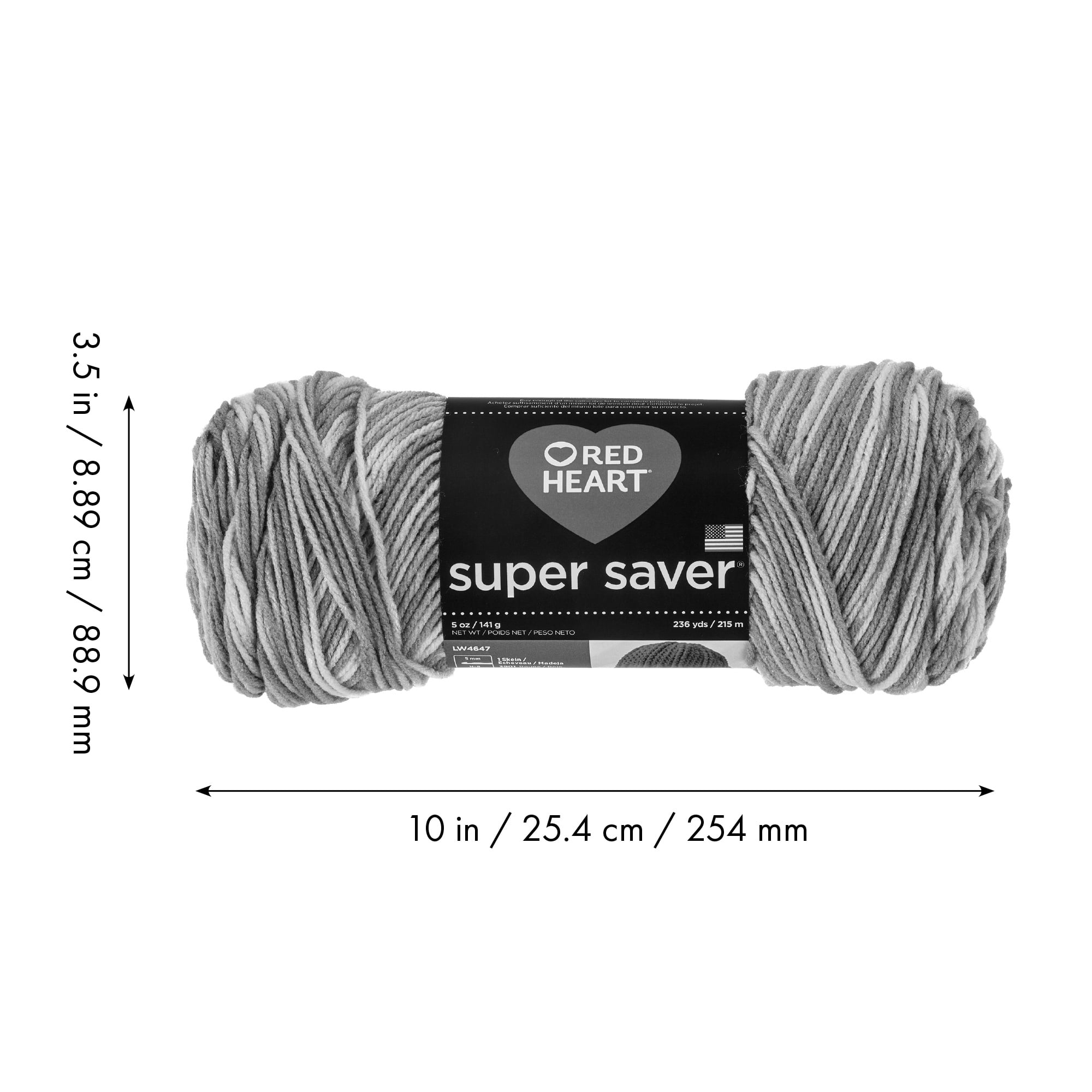 x4 Red Heart Super Saver Yarn (4-Pack of 5oz Skeins) Green Tones