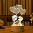 thumbnail image 4 of Lámpara 3D de acrílico con USB, luces LED de noche, letrero de neón, decoraciones navideñas para el hogar, dormitorio, decoración de cumpleaños, regalos de boda3104, 4 of 5