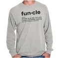 thumbnail image 4 of Funcle Fun Uncle Definition Cool Men's Big & Tall Long Sleeve Graphic Tee Brisco Brands 2X, 4 of 5