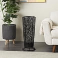 thumbnail image 2 of DecMode Black Geometric Metal Cone Shaped Umbrella Stand with Circular Ring Base, 2 of 9