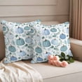thumbnail image 2 of Green Blue Pumpkins Fall Outdoor Waterproof Pillow Covers, Autumn Botanical Thanksgiving Decorative Square Throw Pillowcase Sofa Cushion Sham for Patio/Couch/Chair, 20"x20" 2 Pack, 2 of 8