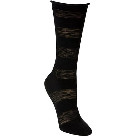 HUE Womens Slub Stripe Slouch Sock One Pair | Walmart Canada