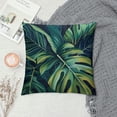 thumbnail image 2 of Awypu  Throw Pillow Covers Green Tropical Palm and Banana Leaves Watercolor Decorative,Square Cushion Case for Home Sofa Couch 18X18 Inch, 2 of 5