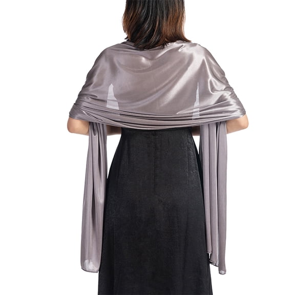 200x70cm Womens Imitation Silk Sheer Scarf Cape Solid Color Long Shawl Wrap for
