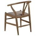 thumbnail image 3 of Ellie Dining Chair Set of 2- Y Shape Back- Fabric Seats- Walnut Brown, 3 of 6