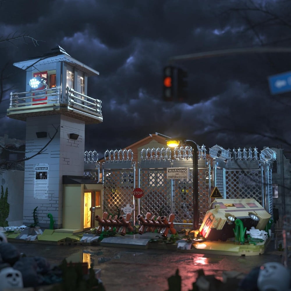 Miniature Post-apocalyptic Prison Building Model Kit - 2288 Pieces, Suitable for Adults 18+, Premium DIY Collectible Gift