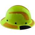 thumbnail image 3 of DAX Fiberglass Composite Hard Hat - Full Brim High-Viz Lime with Reflective Yellow Decal Kit Applied, 3 of 6