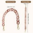 thumbnail image 2 of Uxcell Acrylic Purse Strap 15" Chain Replacement Luxury Handbag Strap Clutches Handles Pale Pink, 2 of 7