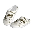 thumbnail image 2 of Fotbe Cows Grazing On The Meadow 1 Pattern Women's Fuzzy Curly Fur Memory Foam Loafer Slippers Indoor Outdoor Slippers Winter Home Shoes-44/45, 2 of 7