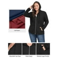 thumbnail image 4 of Gleelist Women's Full Zip Up Hoodie Sweatshirts Plus Size Long Sleeve Oversized Casual Hoodies Sweatshirt Jackets with Pockets(1X-5X), 4 of 8