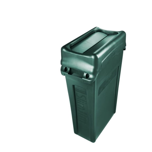 Commercial Products Slim Jim Trash Can Swing Lid, Green, Plastic, Compatible with 23-Gallon Slim Jim Containers/Garbage Can