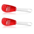 thumbnail image 3 of Cucharas de cocina Cucharas resistentes al calor Triturador de ajo Alimentos Agua Aceite Drenaje de jugo Herramientas de molienda Utensilios de cocina Rojo 2 piezas Noticed HA009224-01, 3 of 6