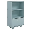 thumbnail image 5 of Wood Bookshelf Storage Bookcase with Drawer,Children's Cabinet Organizer with Open Shelves,Freestanding Storage Bookcase for Playroom,Bedroom,Nursery School,Blue, 5 of 6