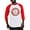Red/White, variant on CafePress - Med School Grad (Male) Baseball Jersey - Cotton Baseball Jersey, 3/4 Raglan Sleeve Shirt