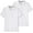 White, variant on French Toast Girls Short Sleeve Buttoned placket 2 Pack Polo Shirt M (7/8)/White