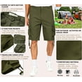 thumbnail image 4 of TRGPSG Cargo Shorts for Men Cotton Work Casual Shorts with 6 Pockets(No Belt),Army Green 34, 4 of 5