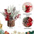 thumbnail image 2 of Mini Arbre de Noël en Pot Décoration de Table avec Pommes de Pin Rouges, 2 of 6