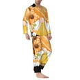 thumbnail image 2 of Sikiie Sunflower Gnomes 2 Mens Pajama Set, Soft Warm Long Sleeve Sleepwear, Cozy Button-Down Pjs for Men-X-Large, 2 of 7