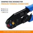 thumbnail image 4 of yeacher Blue Ratcheting Wire Crimping Tool with Multi-Function Stripper, 30J Terminal Crimper, Manual Hand Tool, ABS+Metal Construction, Compact and Lightweight Design, 4 of 7
