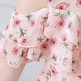 thumbnail image 4 of Gelikeya Floral Dresses for Girls Boho Maxi Dress Ruffle Trim Shoulder Straps Fashion Cute Bohemian Casual Dresses (Toddlers, Pink, 3-4 Years), 4 of 6