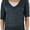 Grey, variant on ToBeInStyle Women's Textured Mid-Sleeve V-Neck Cable Knit Sweater - White - S