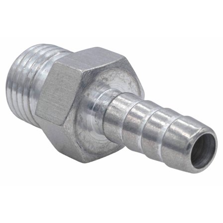ICT Billet Straight 6AN Orb to 5/16" Hose Barb Fitting Adapter 6AN to 5/16" Hose Barb Connector Fluid Designed & Manufactured in the USA Bare Aluminum F060312BA
