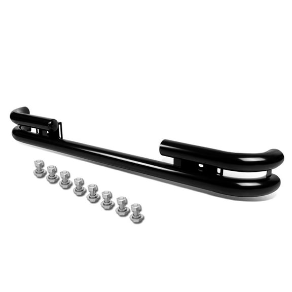 DNA Motoring 4X4-T122-BK For 1987 to 2006 Jeep Wrangler TJ YJ Stainless Steel Double Bar Rear Bumper Protector Guard (Black)