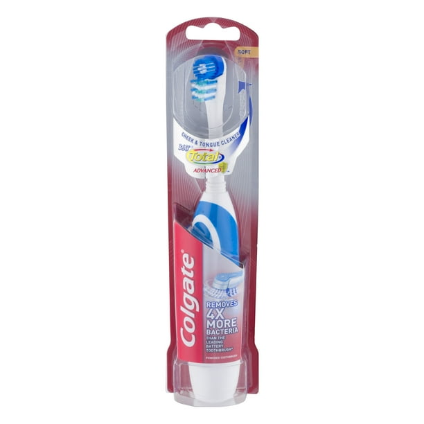 Colgate 360 Advanced Battery Powered Toothbrush with Cheek & Tongue