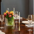 thumbnail image 2 of LumaBase Battery Operated Wick Flame Taper Candles with Metal Holders - Set of 2, 2 of 7