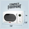 thumbnail image 5 of Nostalgia - Horno de microondas compacto retro - 0.7 Cu. 700 vatios con visualización digital LED - Bloqueo para niños - Interior fácil de limpiar - Blanco, 5 of 5