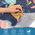 thumbnail image 5 of Yayeee Kitchen Curtains Tier Set of 2 Light Filtering 57"x36" Over Sink Window Panels, Red Jellyfish, 5 of 7