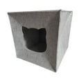thumbnail image 2 of Cama para gatos Salvador refugio plegable cueva de fieltro Boca de gato gris claro, 2 of 10