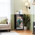 thumbnail image 2 of Dresser for Bedroom with 4 Storage Drawers Vibrant Graffiti Style Soccer Ball Burst Neon Paint Fragments Dressers Chest of Drawers Steel Framed Fabric Closet Organizers for Bedroom Dorm Playroom, 2 of 7