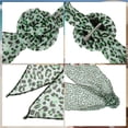thumbnail image 3 of Unique Bargains 1 Pc Scarf Leopard Pattern Rose Neck Scarf Green, 3 of 5