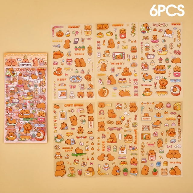 Cute Capybara Notebook Stickers Hand Account Album Diary Decoration Stickers