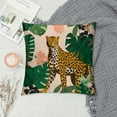 thumbnail image 2 of COMIO Leopard Pillow Covers, Cheetah Decorative, Jungle Tropical Leaves Print Throw Pillow Covers, Square Cushion Pillowcases for Sofa Couch Bed, Farmhouse Home Decor, 2 of 5