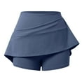 thumbnail image 5 of Yoga Shorts for Women High Waist Stretchy A Line Casual Active Lightweight Tennis Skirt for Sporty Wear Blue M, 5 of 5