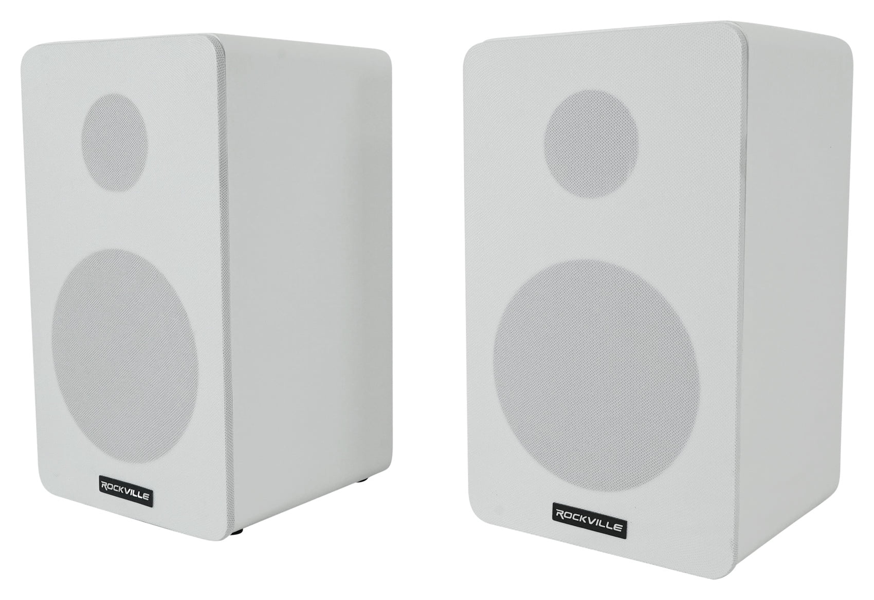Rockville BluTube Amplifier Home Receiver+5.25" White Bookshelf Speakers+8" Sub