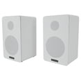thumbnail image 4 of Pair Rockville RockShelf 54W White 5.25" Home Bookshelf Speakers + 28" Stands, 4 of 11