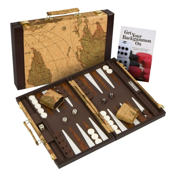 Set de backgammon Get The Games Out, clásico juego de mesa grande