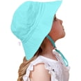 thumbnail image 3 of Kids Sun Hat Baby Wide Brim Cap Summer Beach Bucket Hat Infant Foldable Fishing Hat Adjustable Toddler Hat, 3 of 7