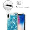 thumbnail image 4 of FIEWESEY Case for iPhone X,3 in1 Layers Hybrid Liquid Stars Shaped Glitter Flowing Quicksand case Clear Soft Shockproof TPU Slim Protective Cover for iPhone X/XS(Blue), 4 of 6