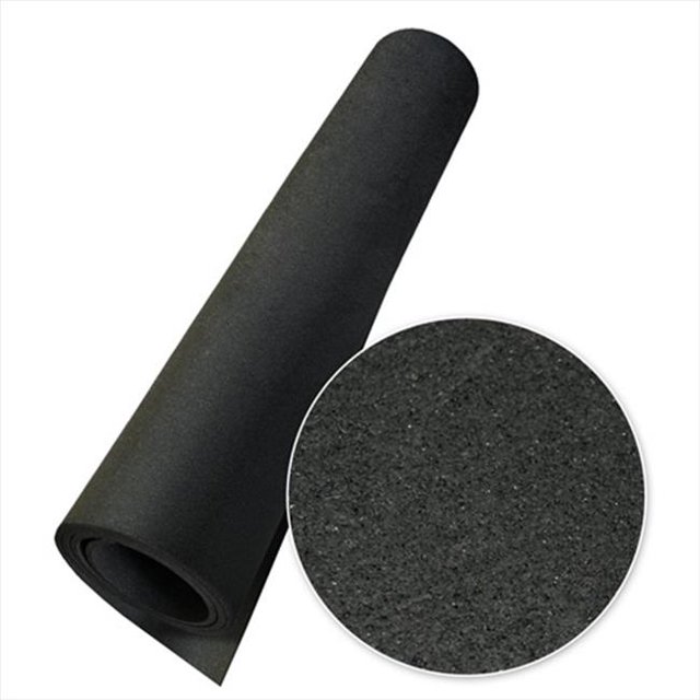 Rubber-Cal Écorce d'Éléphant Recyclé Rouleaux de Plancher en Caoutchouc - Noir; 78 x 48 x 0,19 Po.