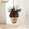 thumbnail image 4 of Adorno navideño colgante de piña grande con cuerda de yute para decorar el árbol de Navidad. Estilo rústico natural de granja. Adorno festivo para la chimenea NCHKUN, 4 of 8