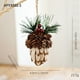 thumbnail image 4 of Adorno navideño colgante de piña grande con cuerda de yute para decorar el árbol de Navidad. Estilo rústico natural de granja. Adorno festivo para la chimenea NCHKUN, 4 of 8