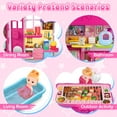 thumbnail image 2 of Beefunni Dollhouse for Girls, Portable & Foldable Dollhouse with Furnitures and Accessories, Doll House Toy Playset, Birthday Gift for Kids Toddlers, 2 of 7