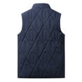 thumbnail image 3 of BiZtdJrK Warm Vest for Men Big And Tall Sleeveless Puffer Jacket Full Zip Outdoor Winter Cotton Vests with Zipper Pockets Blue XXXXXL, 3 of 4