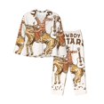 thumbnail image 1 of Bingfone Cowboy Rodeo Guitar Print Womens Pajama Sets,Long Sleeve Loungewear Pajamas Set-Medium, 1 of 7